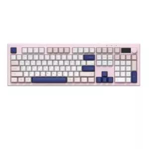 COX 무선 블루투스 키보드 핑크 멤브레인 105키 LCD