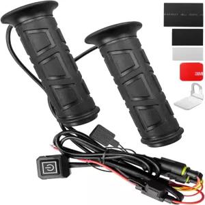 잠금식 열선 그립 ATV 7/8인치 12V 핸들바 히터(엄브 워머 포함) 3가지 열 설정 전기 난방 핸드