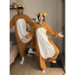 귀여운 만화 캐릭터 키구루미 곰 자매, 성인 점프수트 잠옷, 귀여운 주변 잠옷,