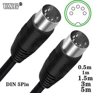 MIDI DIN 5PIN 남성-남성 5 핀 플러그-5 오디오 확장 남성 케이블 코드 din-5pin M/M 어댑터 1m 1.5m 3M 5m