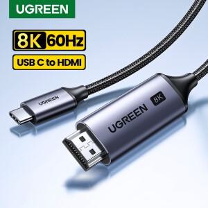 UGREEN USB C to 8K HDMI 호환 케이블  맥북 호환 프로  아이맥 아이패드 호환 삼성호환 갤럭시호환  HD 2.