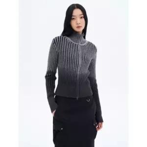 8seconds 워싱 하이넥 집업 카디건 애쉬