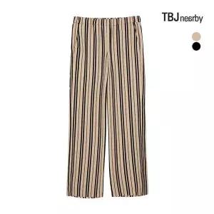국내매장판 여성 TR 세미와이드 스트라이프 올밴딩 팬츠T192PT720P 131512 TBJ