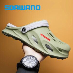 낚시우비 두꺼운 밑창 방수 및 미끄럼 방지 샌들 뒤집힌 발가락 EVA 천공 여름 낚시 해변