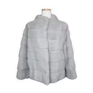 명품 진도 클레베 라이트블루 밍크 퍼 숏코트 55 705871