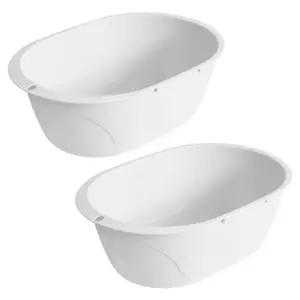 네이쳐리빙 쓰임이 많은 튼튼 대야 국내생산 쿠키앤크림 대형, 2개