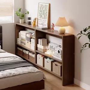 쇼파 뒤 틈새선반 거실 테이블 침대 라이트월넛 수납장