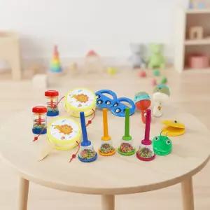 캐스B 영아용 리듬악기 6종세트 캐스터네츠 딸랑이 마라카스 레인스틱 쉐이커 흔들북 유아