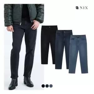 닉스 NIX남 이중직 기모 BK톤DM톤ML톤 워싱 테이퍼드 FNAWCQT130P 385167