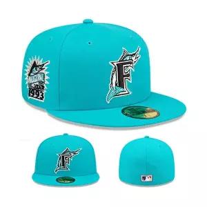 [관부가세포함] 뉴에라 플로리다 말린스 티일 피티드 햇 MLB 1993년 창립 연도 사이드 패치 캡