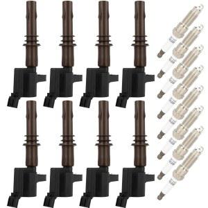 8개의 이리듐 스파크 플러그가 장착된 OCPTY 8 점화 코일, 링컨 익스페디션 F450 F550 슈퍼 듀티 내비게이터 4 6L 5 4L 6 8L용 포드용 8L3Z-12029-A C1659 DG521 장착