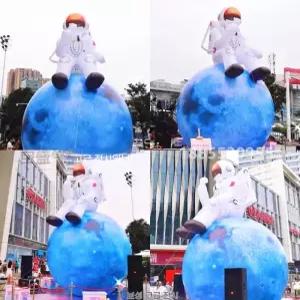 달토끼에어벌룬 우주포토존장식 대형벌룬조명 파티풍선 이벤트무대 백일