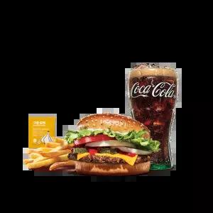 버거킹 치즈와퍼주니어+콜라R+쉐이킹프라이 구운갈릭