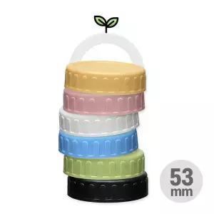 [헥사] 에코링캡 플라스틱 병뚜껑 53mm 6종 6P 녹안스는 실리콘 다회용 리유저블