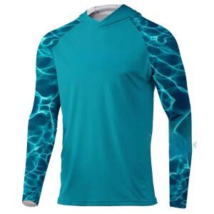 낚시우비 남성용 UV 차단 낚시 후드 저지 야외 습기 흡수 의류 긴팔 셔츠