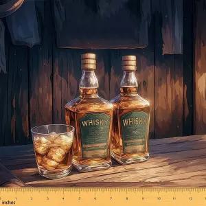 위스키 패브릭 바이 더 야드 36인치 L x 59인치 W 의자 소파 재봉용 맥주 유리 바 실내 장식 레트로 나무