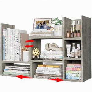 그레이 코너 책장 데스크탑 정리 선반 사무실용 작은 허치 장식 테이블 탑 오거나이저