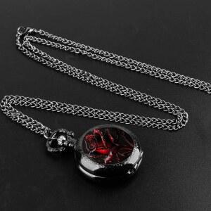 빈티지 회중시계 클래식 펜던트 목걸이 체인 주머니 선물 포켓워치 패션 악세사리 로즈 시계 유리