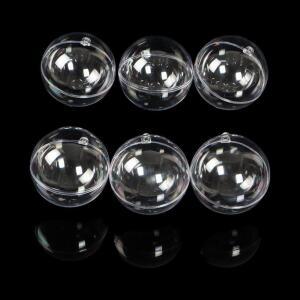 [2개구성] 투명 볼 6p 8cm 파티소품 플라스틱 캡슐 공 구 뽑기 둥근 이벤트용품 아크릴 AWFIUMFL