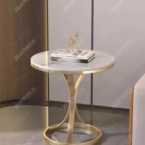 북유럽 라운드 대리석 인테리어 티테이블 원형 낮은 탁자