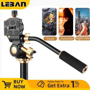 Q08S 알루미늄 3방향 유체 삼각대 드래그 볼 헤드 + DSLR 카메라 모노포드용 퀵 릴리스 플레이트