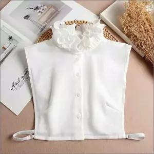 [골드스마일]레이스 블라우스 이너셔츠 페이크카라 여자 레이어드 프릴