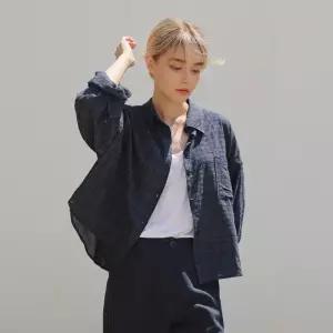 룸페커 RR비키 쿨링 미들 체크 셔츠 387622