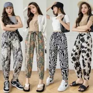 여성 조거팬츠 쿨바지 여름조거 패턴바지 냉감바지 조 조거팬츠 쿨바지 여름바지