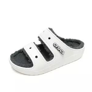 [크록스]클래식 코지 퍼 슬리퍼 실내화 흰색 207446-100 910736