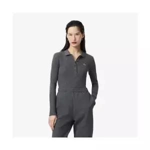 LACOSTE 여성 립조직 긴팔 폴로 셔츠 DF5281-55N 050 DF5281-55N050 201416