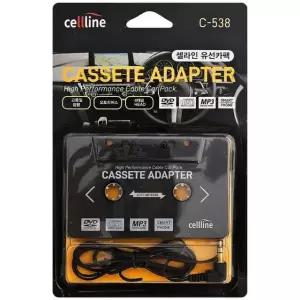 4채널 스마트폰 유선카팩 카세트형 셀라인 mp3 C-538