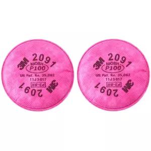 3M 미립자 필터 2091 P100 핑크