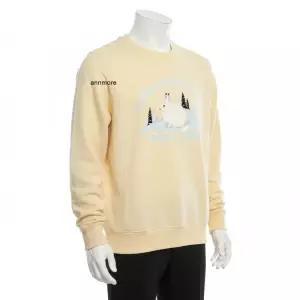 내셔널지오그래픽키즈 아플리케 그래픽 기모 맨투맨 K244GSW020 크림