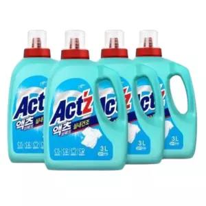 액츠 퍼펙트 실내건조 액체세제 겸용 본품 3L 4개