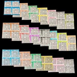 소형 장난감 빙고 종이 게임 카드 4장 20장 정사각형 50권 미국산 일회용 8인치 시트 크기