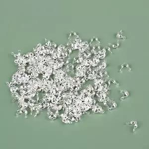 올챙이캡 실버 비즈공예부자재 200개입-WFIV4J2