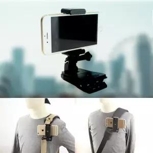 [퍼니메이커]스마트폰 핸드폰 1인칭 촬영 집게 홀더 마운트 거치대 액션캠 카메라 휴대폰 셀카봉