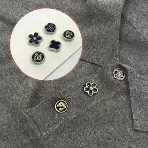 매너브로치 자석 매너 단추 브로치 블랙 믹스 5종 세트 옷핀브로치