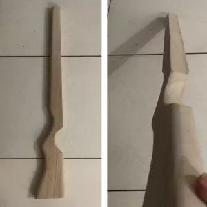 자작 총 개머리판 잘살 새총 나무 소품 모형 총신