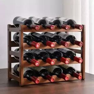 원목 와인 정리대 16구 대나무 와인병 보관대 와인랙 수납용품