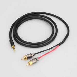 Audiocrast A53 4.4mm 밸런스 to 2 RCA 교체 오디오 업그레이드 케이블 코드 사운드