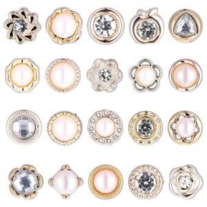 20 PCS 여성 셔츠 브로치 버튼 바느질 금지 보이지 않는 진주 커버 라펠 핀 블라우스 겸손 DIY 가디건 가방 드레스 의류용 장식