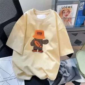 박시핏 루즈핏 캐릭터 프린트 반팔 티셔츠 숏슬리브 여름용