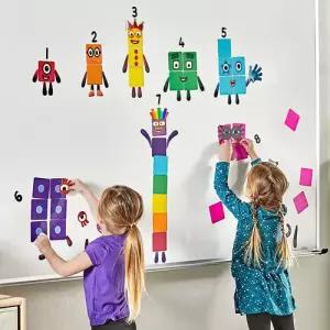 넘버블럭스 어린이 숫자놀이 점착교구 리유저블 클링스 수놀이