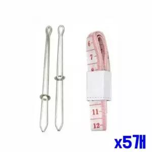 WL 재봉 작업 고무줄 끼우개 허리줄자 세트 x5개 홈수예