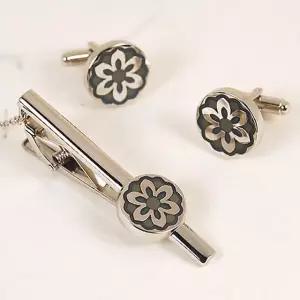 (카라빈카)문양넥타이핀 커프스set- 단청문