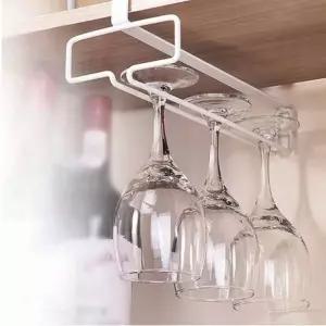 스텐 걸이 무타공 와인잔 보관 거치대 와인렉 거꾸로