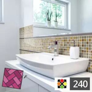 바둑판 메탈 타일벽지 240 인테리어 스티커타일