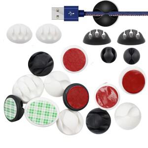 20개 데이터 케이블 홀더 충전기 라인 클립 컴퓨터태블릿휴대폰 와이어 정리용 설치가 용이함 가정용 액세