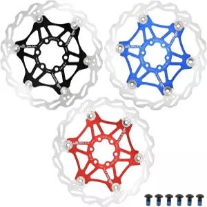 DJC 바이크 브레이크 디스크 로터 MTB 플로팅 160mm 180mm 203mm 볼트 6개 포함 로드 BMX 스틸 알루미늄 (1